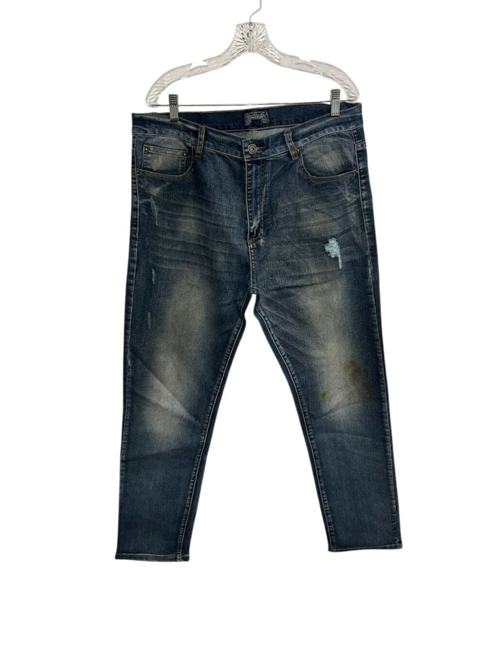 Company 81 38/32 Mens Distressed Jeans Blue Denim Faded Details Grungecore Retro